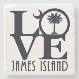 LIEBE James Island Steinuntersetzer