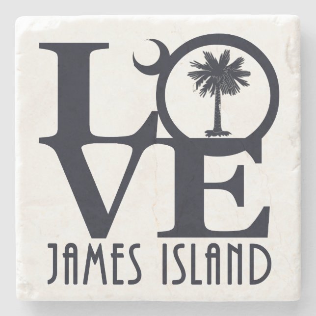 LIEBE James Island Steinuntersetzer (Vorderseite)