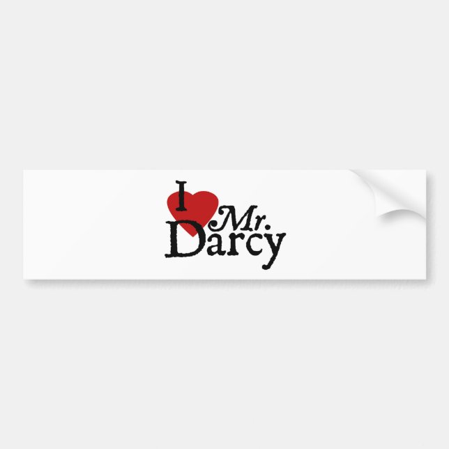 LIEBE Janes Austen I Herr Darcy Autoaufkleber (Vorne)