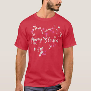 Liebe Japanisch Sakura Cherry Blossom Blume Herz F T-Shirt