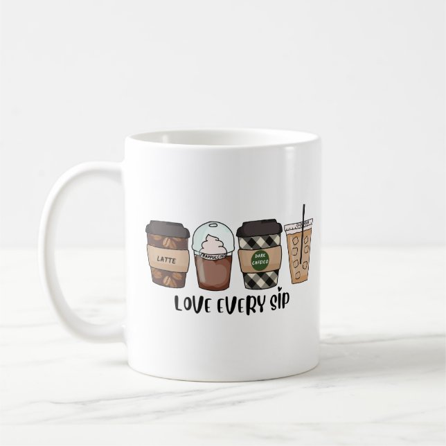 Liebe jede Seite Kaffeetasse (Links)