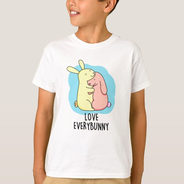 Liebe jeden sonnigen Kaninchenpuppen T-Shirt (Vorderseite)