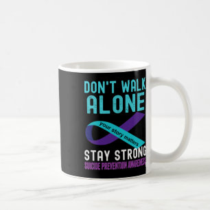 Liebe Jemand Aquamarin-lila Suizidprävention Aware Kaffeetasse