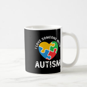 Liebe Jemand mit Autismus Herzpuzzle Autistik Kaffeetasse