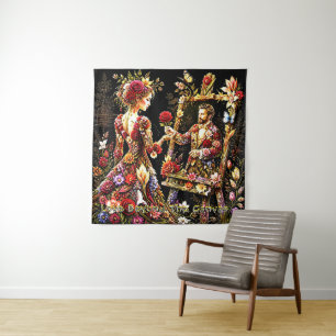 Liebe jenseits der Leinwand Wandteppich