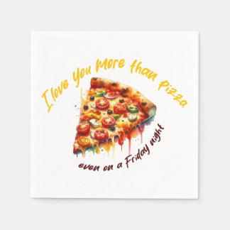 "Liebe jenseits der Pizza" Serviette