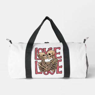 Liebe jenseits der Zeit - Skelett Kunst Duffle Bag