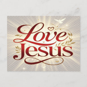 Liebe Jesus Feiertagspostkarte