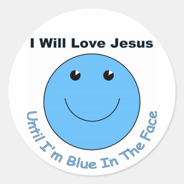 Liebe Jesus gegenüber Runder Aufkleber (Vorderseite)