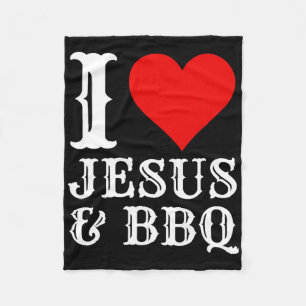 Liebe Jesus Grillen stolz Christliche Lebensmittel Fleecedecke