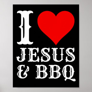 Liebe Jesus Grillen stolz Christliche Lebensmittel Poster