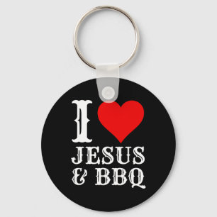 Liebe Jesus Grillen stolz Christliche Lebensmittel Schlüsselanhänger