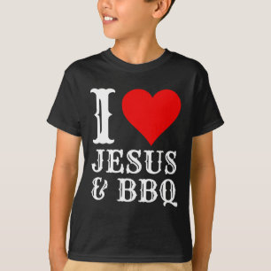 Liebe Jesus Grillen stolz Christliche Lebensmittel T-Shirt