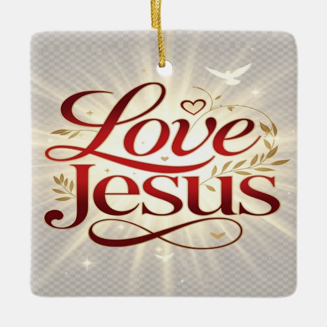 Liebe Jesus Keramikornament (Vorderseite)