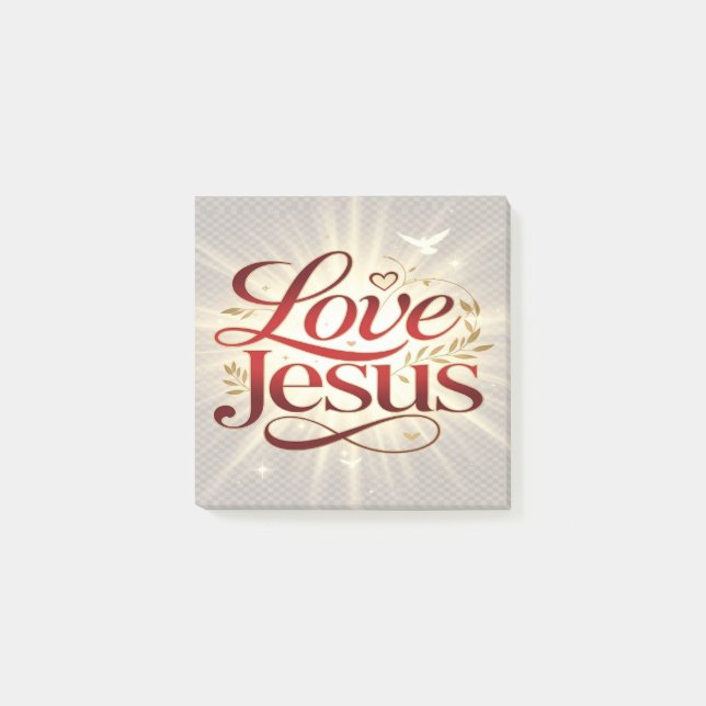 Liebe Jesus Post-it Klebezettel (Vorderseite)