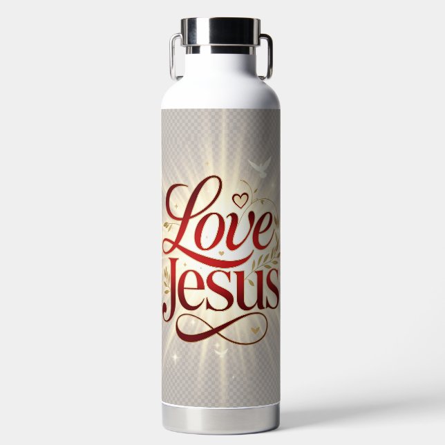 Liebe Jesus Trinkflasche (Vorderseite)