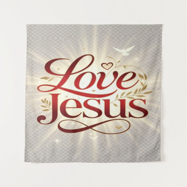 Liebe Jesus Wandteppich (Vorderseite)