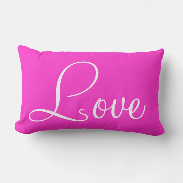 Liebe Je'taime Lumbar Throw Kissen (Vorderseite)