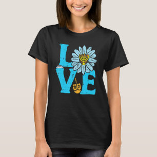 Liebe Jewish Daisy Hanukkah Pajamas Chanukah PJs W T-Shirt