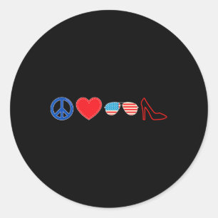 Liebe Joe Kamala Biden Harris Runder Aufkleber