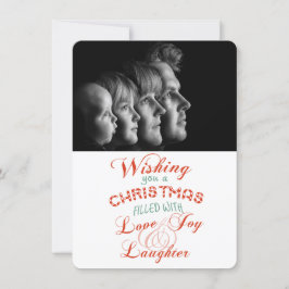 Liebe Joghter Foto Weihnachts-Flat Card Feiertagskarte