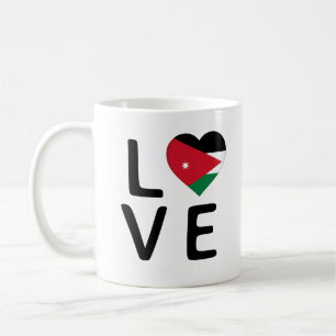 Liebe - jordanische Flagge Kaffeetasse