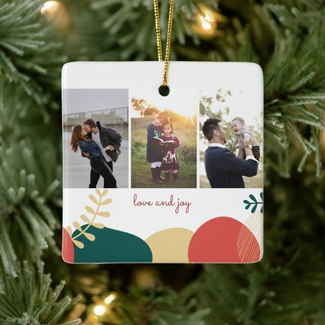Liebe Jothree Foto Family Weihnachten Keramikornament (Baum)