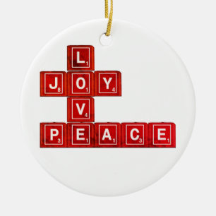 Liebe Joy Peace Keramik Ornament