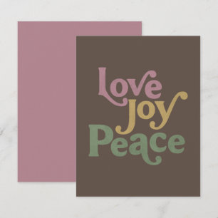 Liebe Joy Peace Mitteilungskarte