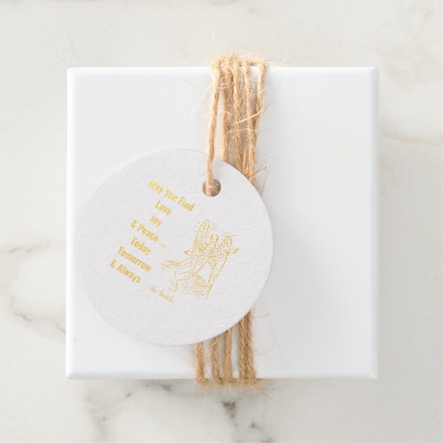Liebe Joy Peace wünscht Geschenkanhänger (Mit Box)