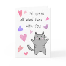 Liebe Jubiläum Valentine Verlobung Funny Cat