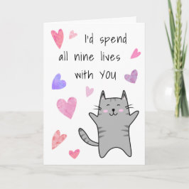 Liebe Jubiläum Valentine Verlobung Funny Cat Karte