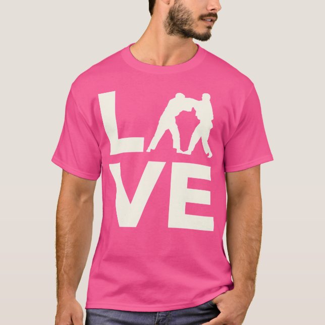Liebe Judo Silhouette T-Shirt (Vorderseite)
