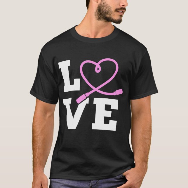 LIEBE Jump Rope Skipping Jumping Sports T-Shirt (Vorderseite)