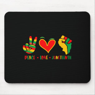 Liebe Juneteenth 1865 Unabhängigkeitstag Schwarzer Mousepad