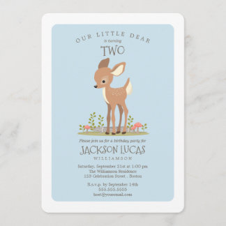 Liebe junge Hirsche Geburtstagsparty Einladung