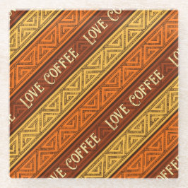 Liebe Kaffee Autumnal Erthy Brown Orange & Yellow Glasuntersetzer