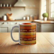 Liebe Kaffee Autumnal Erthy Brown Orange & Yellow