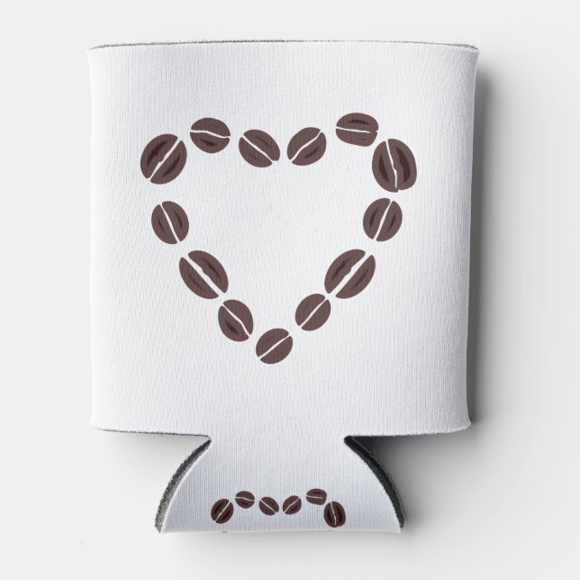 Liebe Kaffee Bean Herz Dosenkühler (Vorderseite)