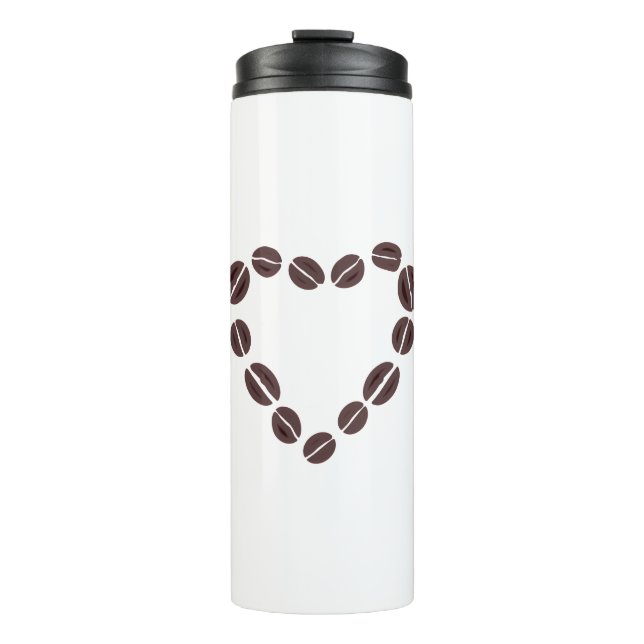 Liebe Kaffee Bean Herz Thermosbecher (Vorderseite)