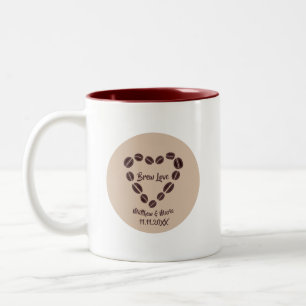 Liebe Kaffee Bienenherz Zweifarbige Tasse