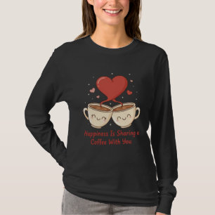 Liebe & Kaffee Geteilte Glückseligkeit Valentinsta T-Shirt