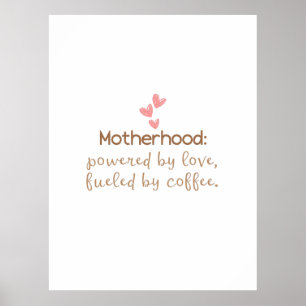 Liebe & Kaffee Mama Lebensversicherung Typografie Poster