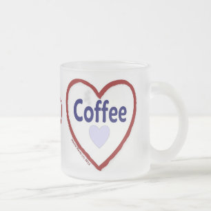 Liebe Kaffee - Mattierte Tasse