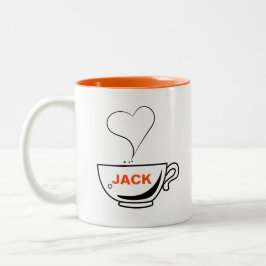 Liebe Kaffee Personalisiert Zwei-Tonen-Kaffee-Tass Zweifarbige Tasse