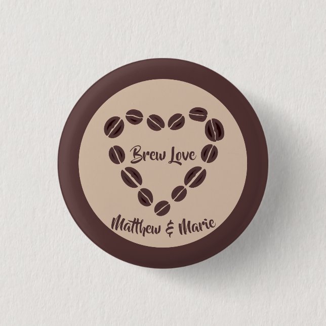 Liebe Kaffeeban Herz Button (Vorderseite)
