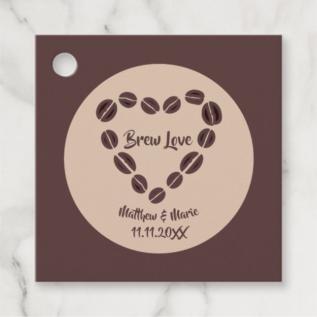 Liebe Kaffeeban Herz Geschenkanhänger (Vorderseite)