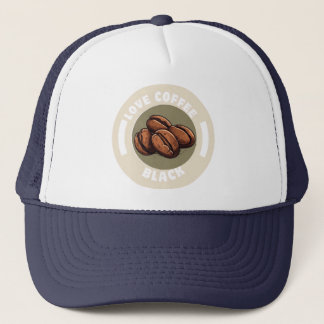 Liebe Kaffeepause schwarz Truckerkappe
