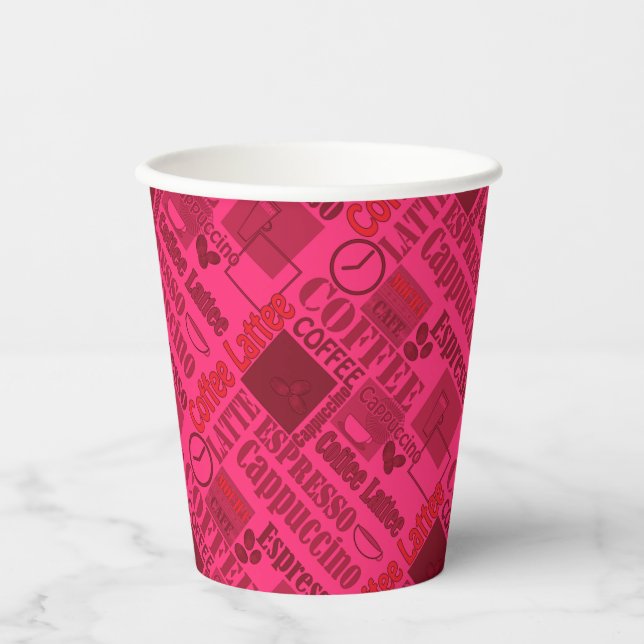 Liebe Kaffeepulver Pappbecher (Vorderseite)