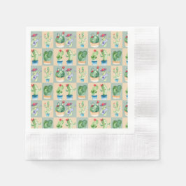 Liebe Kakteen - Aquarell (2) Serviette